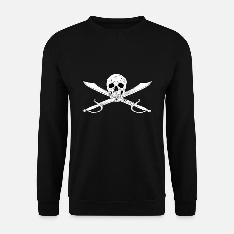 Piratenflagge "Jolly Roger" mit Schwertern - Unisex Pullover - Schwarz