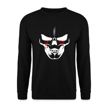 Crâne aux larmes sanglantes - Sweat-shirt Unisexe - noir - Devant - Alina (178cm) & Michal (187cm)