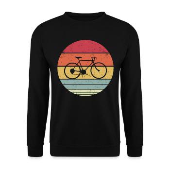 Idée cadeau cycliste design vélo vintage - Sweat-shirt Unisexe - noir - Devant - Alina (178cm) & Michal (187cm)