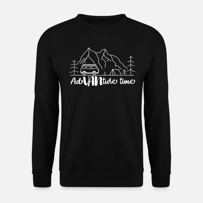 Advanturetime Van-Life Camping - Unisex Sweatshirt - black