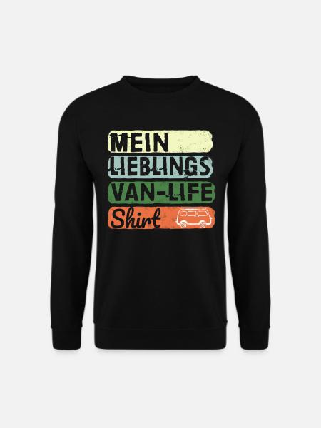 Liebling Van-Life Wohnmobil Camping Campingbus - Unisex Pullover - Schwarz