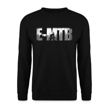 E-MTB forest mountain bike E-bike E bike - Unisex Sweatshirt - black - Front - Alina (178cm) & Michal (187cm)