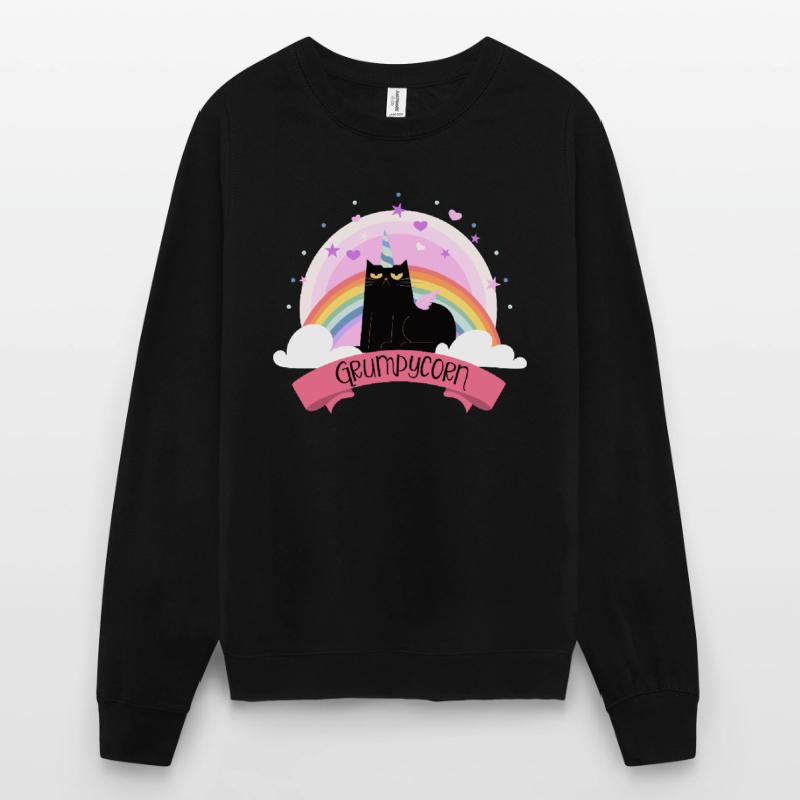 Grumpycorn Grumpy Einhorn Katze Unisex Pullover
