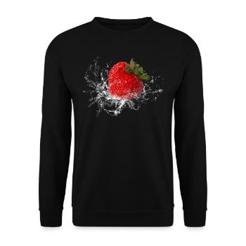 Fraise fruit fruits fruits délicieux frais - Sweat-shirt Unisexe - noir - Devant - Alina (178cm) & Michal (187cm)
