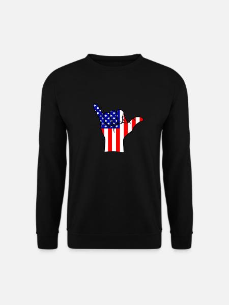 Shaka Main drapeau américain USA Shaka - Sweat-shirt Unisexe - noir