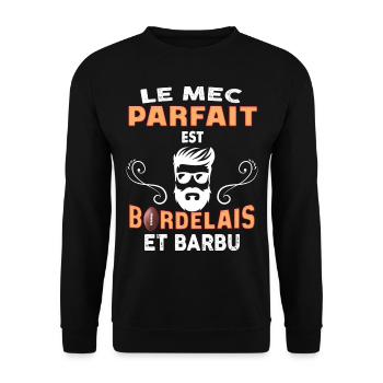 Mac Bordelais Et Parfait - Sweat-shirt Unisexe - noir - Devant - Alina (178cm) & Michal (187cm)
