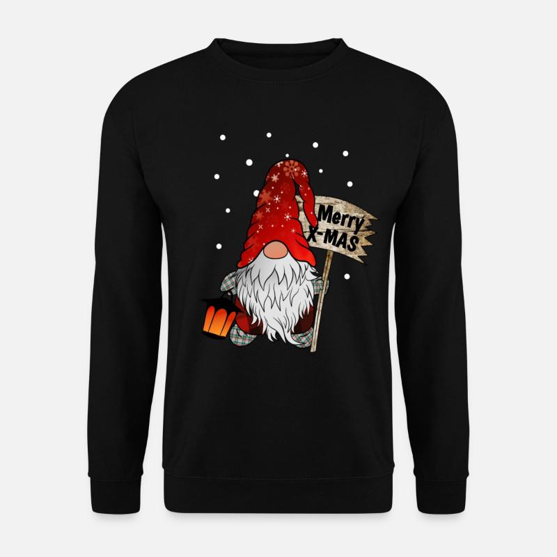 Christmas Dwarf Christmas Gnome - Unisex Sweatshirt - black