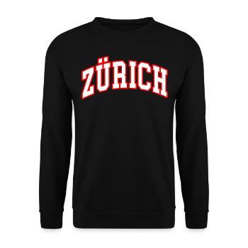 Zurich - Sweat-shirt Unisexe - noir - Devant - Alina (178cm) & Michal (187cm)