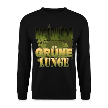Regenwald unsere grüne Lunge Natur- Klimaschutz - Unisex Pullover - Schwarz - Vorne - Alina (178cm) & Michal (187cm)