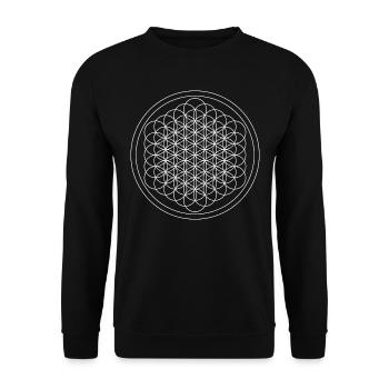 Hippie Kleidung, Goa Mode & Hoodies auf Psylike - Unisex Pullover - Schwarz - Vorne - Alina (178cm) & Michal (187cm)