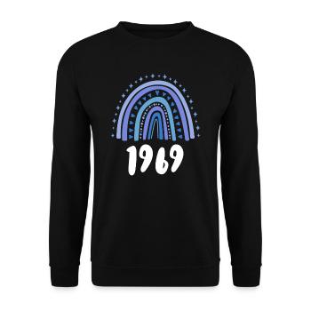 Blue Rainbow Année de naissance née en 1969 - Sweat-shirt Unisexe - noir - Devant - Alina (178cm) & Michal (187cm)