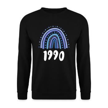 Blue Rainbow Année de naissance née en 1990 - Sweat-shirt Unisexe - noir - Devant - Alina (178cm) & Michal (187cm)