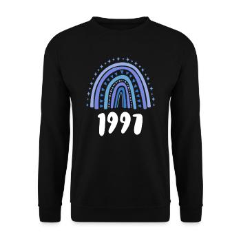 Blue Rainbow Année de naissance née en 1997 - Sweat-shirt Unisexe - noir - Devant - Alina (178cm) & Michal (187cm)