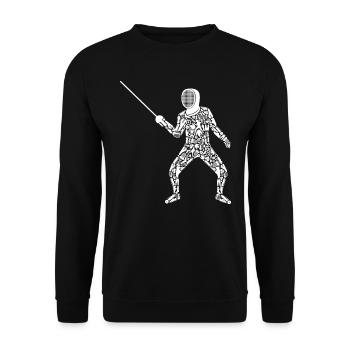 Escrime Escrime Épée Garçons escrimeur - Sweat-shirt Unisexe - noir - Devant - Alina (178cm) & Michal (187cm)