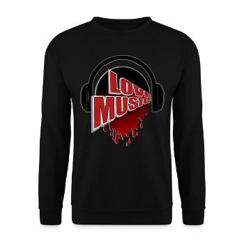 Love Music Headphones Passion - Unisex Sweatshirt - black - Front - Alina (178cm) & Michal (187cm)