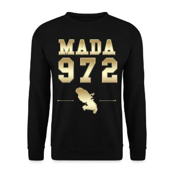 Martinique Mada 972 Gold Martinique Westindische Inseln - Unisex Pullover - Schwarz - Vorne - Alina (178cm) & Michal (187cm)