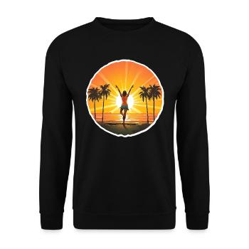 Beach Fieber - Unisex Pullover - Schwarz - Vorne - Alina (178cm) & Michal (187cm)