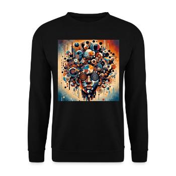 Afro Kulturelle Essenz - Unisex Pullover - Schwarz - Vorne - Alina (178cm) & Michal (187cm)