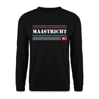 Maastricht Design - VINTAGE - Sweat-shirt Unisexe - noir - Devant - Alina (178cm) & Michal (187cm)