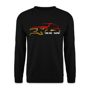 SUV Geländewagen Silhouette - Unisex Sweatshirt - black - Front - Alina (178cm) & Michal (187cm)