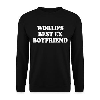 world's best ex boyfriend - Unisex Sweatshirt - black - Front - Alina (178cm) & Michal (187cm)