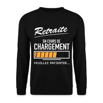 Retraite en cours - Sweat-shirt Unisexe - noir - Devant - Alina (178cm) & Michal (187cm)