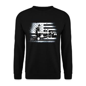 Zugführer - Unisex Pullover - Schwarz - Vorne - Alina (178cm) & Michal (187cm)