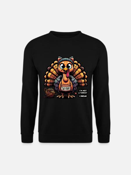 Feline's Turkey Disguise Jest - Unisex Sweatshirt - black