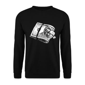 Le dollar face à face - Sweat-shirt Unisexe - noir - Devant - Alina (178cm) & Michal (187cm)