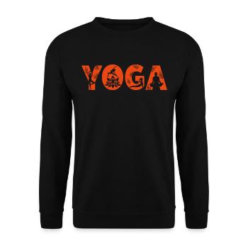 J’aime le yoga Dictons de yoga drôles Yoga - Sweat-shirt Unisexe - noir - Devant - Alina (178cm) & Michal (187cm)