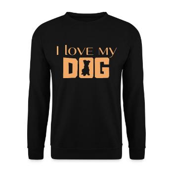J’aime mon chien - Sweat-shirt Unisexe - noir - Devant - Alina (178cm) & Michal (187cm)