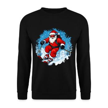 Noël des skieurs - Sweat-shirt Unisexe - noir - Devant - Alina (178cm) & Michal (187cm)
