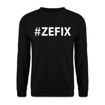 #zefix! - Unisex Pullover - Schwarz - Vorne - Alina (178cm) & Michal (187cm)