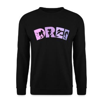 3. Geburtstag Mädchen 3 Jahre alt Meerjungfrau - Unisex Pullover - Schwarz - Vorne - Alina (178cm) & Michal (187cm)