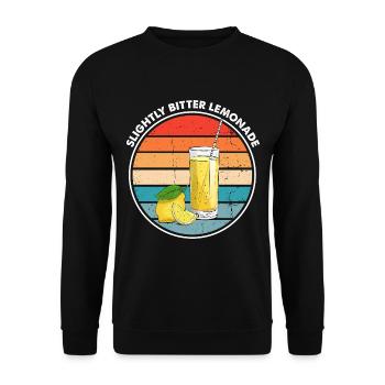 Lemon Design Lemonades Stand Boss Vente de citron - Sweat-shirt Unisexe - noir - Devant - Alina (178cm) & Michal (187cm)