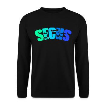 Geburtstag Junge 6 Jahre Flugzeug Flugzeuge - Unisex Pullover - Schwarz - Vorne - Alina (178cm) & Michal (187cm)