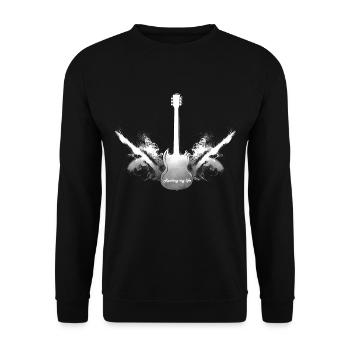 Rocking my life black and white - Unisex Pullover - Schwarz - Vorne - Alina (178cm) & Michal (187cm)