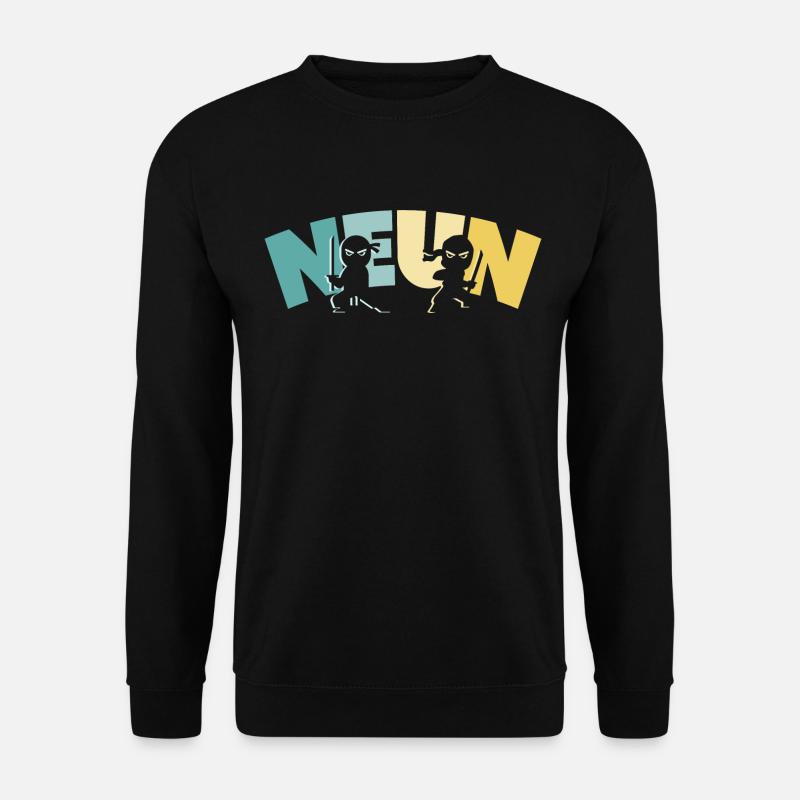Ninja 9 Jahre Junge 9. Geburtstag - Unisex Pullover - Schwarz