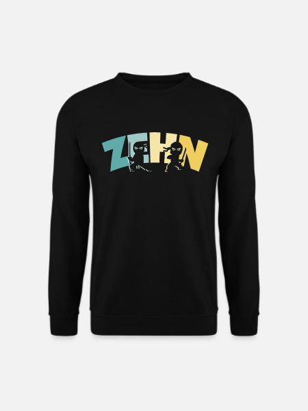 Ninja 10 Jahre Junge 10. Geburtstag - Unisex Pullover - Schwarz