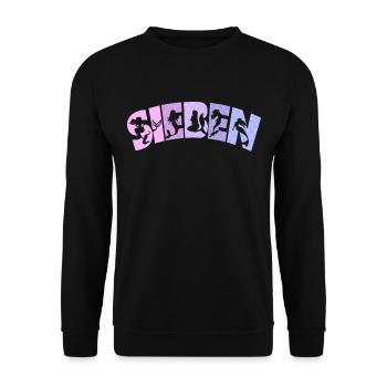 7. Geburtstag Mädchen 7 Jahre alt Meerjungfrau - Unisex Pullover - Schwarz - Vorne - Alina (178cm) & Michal (187cm)