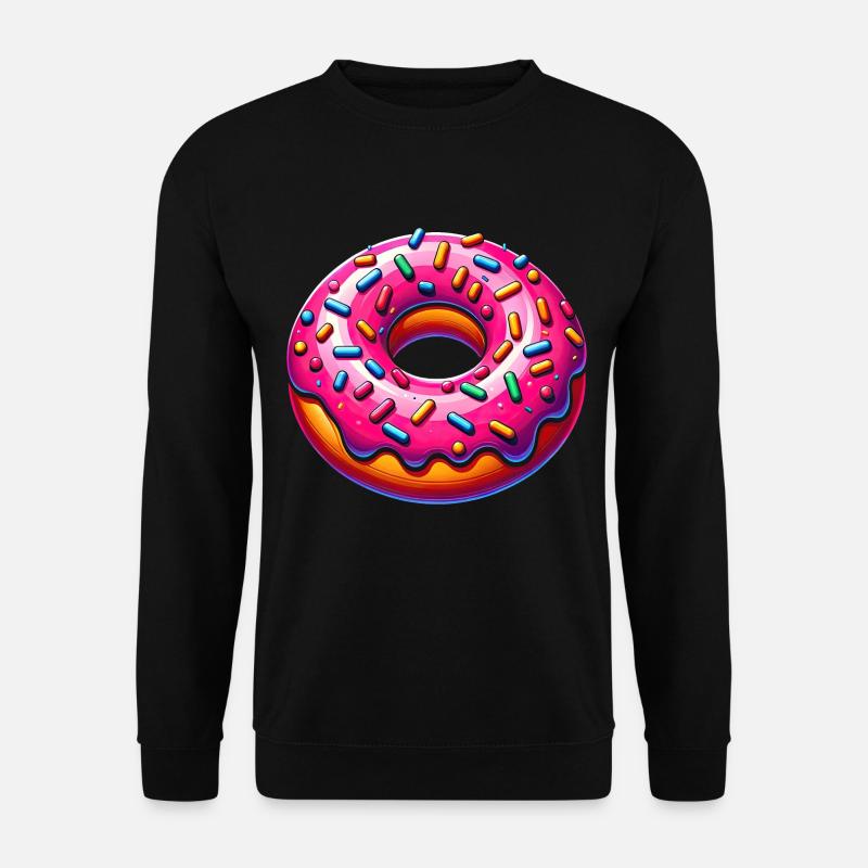 Lebendiger Donut-Genuss - Unisex Pullover - Schwarz
