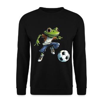 Football des grenouilles - Sweat-shirt Unisexe - noir - Devant - Alina (178cm) & Michal (187cm)