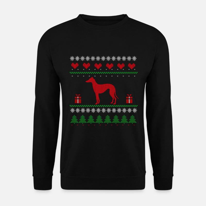 Ugly Christmas Greyhound Greyhound Gift Idea - Unisex Sweatshirt - black