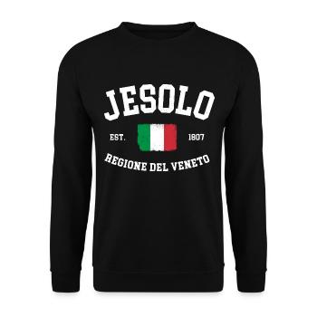 Jesolo Regione del Veneto Italia Flag Italy - Unisex Sweatshirt - black - Front - Alina (178cm) & Michal (187cm)