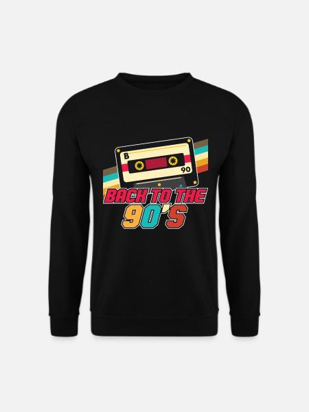 Zurück zu 90er Jahre Retro Vintage Cassette Tape - Unisex Pullover - Schwarz