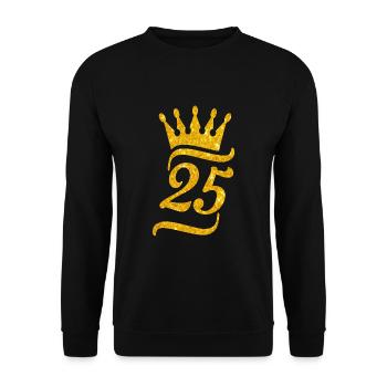 25 ans anniversaire idée cadeau drôle homme femme - Sweat-shirt Unisexe - noir - Devant - Alina (178cm) & Michal (187cm)