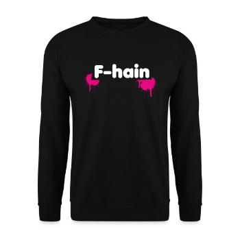 F-Hain Berlin - Unisex Sweatshirt - black - Front - Alina (178cm) & Michal (187cm)