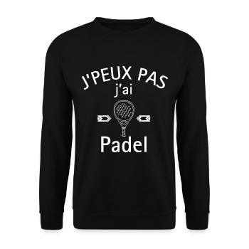 I can't I have Padel - Unisex Sweatshirt - black - Front - Alina (178cm) & Michal (187cm)