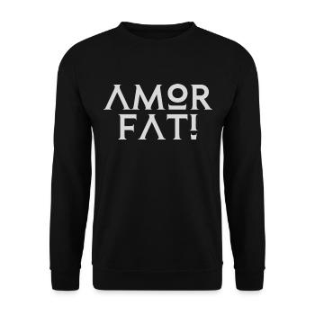 Amor Fati - Sweat-shirt Unisexe - noir - Devant - Alina (178cm) & Michal (187cm)