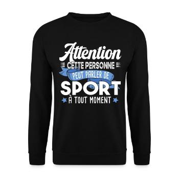 Prof de sport professeur métier cadeau humour - Sweat-shirt Unisexe - noir - Devant - Alina (178cm) & Michal (187cm)